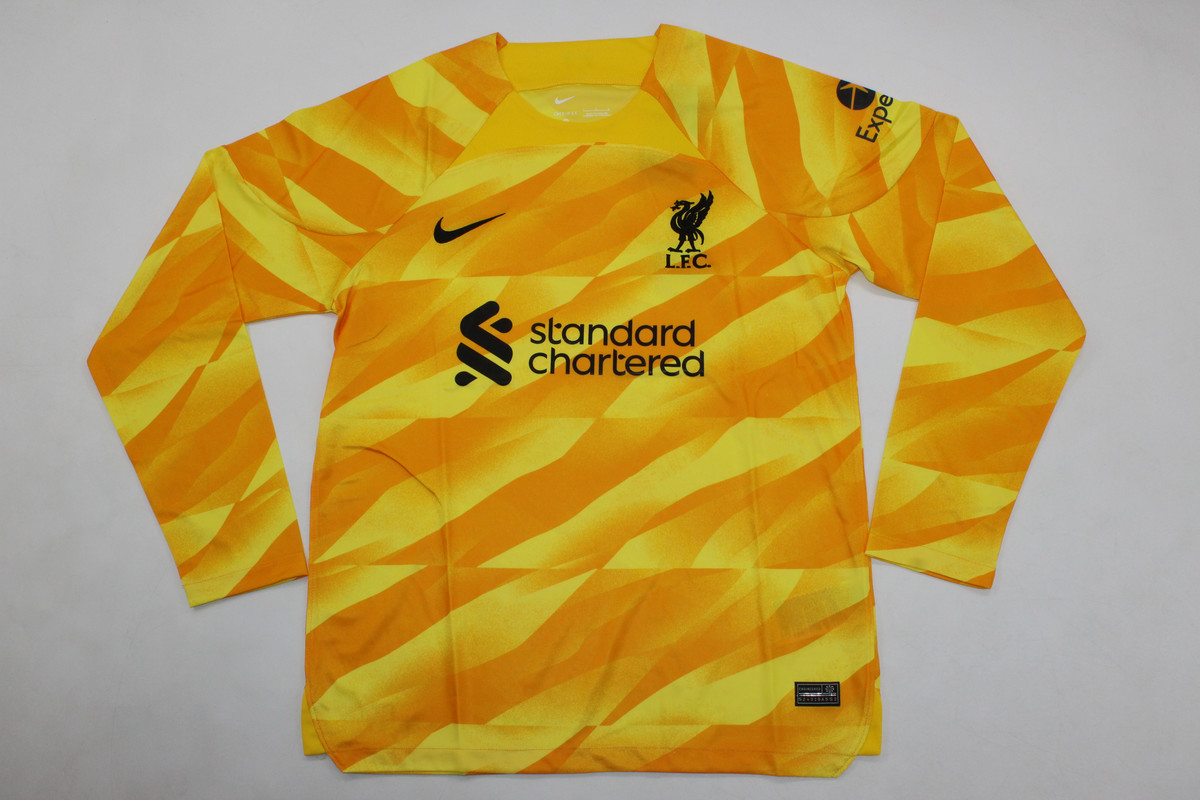 AAA Quality Liverpool 23/24 GK Yellow Long Soccer Jersey